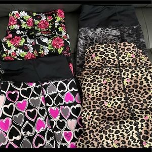 Bundle of (4) betsey johnson work out caper pants - used